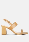 London Rag Kirk Elasticated Gussets Block Heel Sandals In Multi