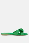 London Rag Fleurette Bow Flat Sandals In Green