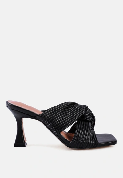 London Rag Battle Ex Knot Strap Slide Sandals In Black | ModeSens