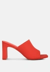 London Rag Cannes Slip-on Mid Heel Sandals In Orange