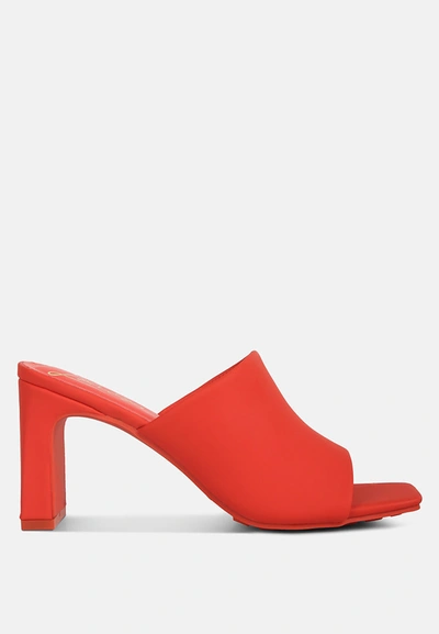 LONDON RAG CANNES SLIM BLOCK HEEL SANDALS
