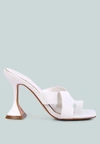 London Rag Snatched Intertwined Toe Ring Heeled Sandals In White