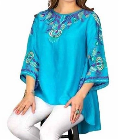 Vintage Collection Eva Tunic In Turquoise In Blue