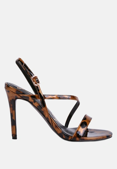 London Rag Skyfall Ankle Strap High Heels Sandals In Brown