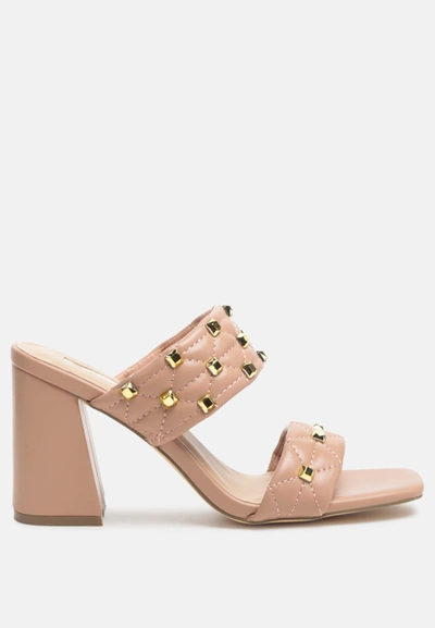 London Rag Fischer Block Heel Sandals In Brown