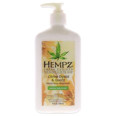 Hempz Fresh Fusions Citrine Crystal And Quartz Herbal Body Moisturizer By  For Unisex - 17 oz Moistur