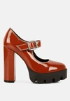 London Rag Millenial Bug Patent High Heeled Mary Jane Shoes In Multi