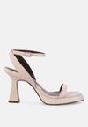London Rag Five Star Ankle Strap Kitten Heel Sandals In Latte