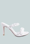 London Rag Qualie Gathered Around Slip-on Heeled Sandal In White