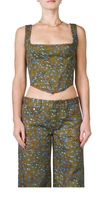 Priscavera Denim Corset Stingray In Multi