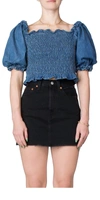 LEVI'S REY SMOCKED TOP IN FREAKY FRIDAY