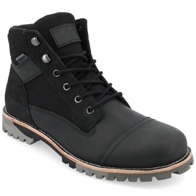 Territory Brute Water Resistant Cap Toe Lace-up Boot In Black