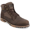 Territory Brute Water Resistant Cap Toe Lace-up Boot In Brown