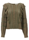 Loveshackfancy Devika Top In Forrest Oak In Green