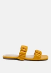 London Rag Gather Sparks Strap Slip-on Flat In Orange
