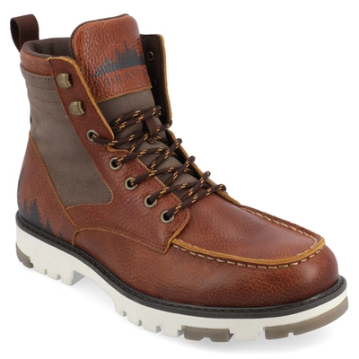 Territory Timber Water Resistant Moc Toe Lace-up Boot In Brown