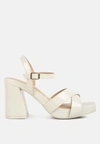 London Rag Adore Strappy Block Heel Sandals In Multi
