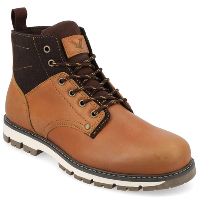 Territory Redline Water Resistant Plain Toe Lace-up Boot In Chestnut