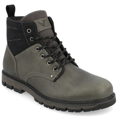 Territory Redline Water Resistant Plain Toe Lace-up Boot In Grey
