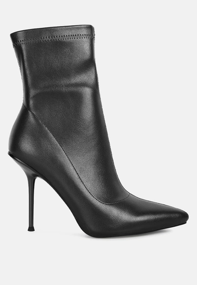 London Rag Yolo High Pointed Heeled Ankle Boot In Black