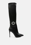 London Rag Lovestruck High Calf Boots In Black