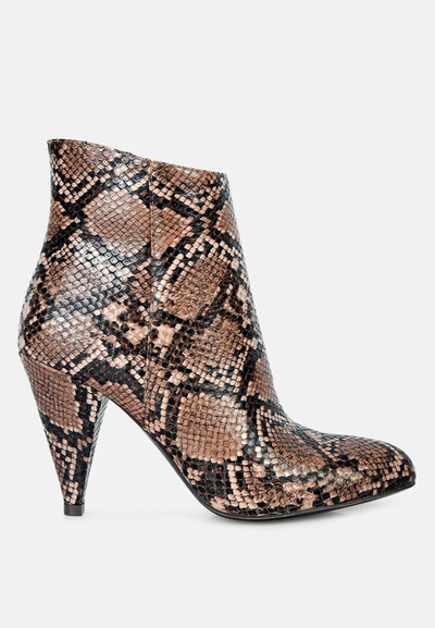 London Rag Lemon Tart Heeled Ankle Boots In Multi
