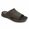 ROCKPORT MENS DARWYN SLIDE 2 - MEDIUM WIDTH IN BROWN II/LEATHER