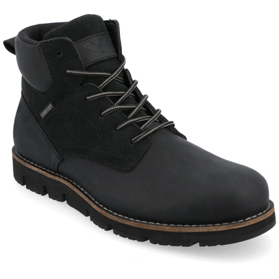 Territory Range Water Resistant Plain Toe Lace-up Boot In Black