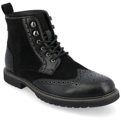 Vance Co. Virgil Wingtip Ankle Boot In Black