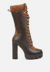 London Rag Igloo Over The Ankle Cushion Collared Boots In Brown