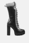 London Rag Igloo Over The Ankle Cushion Collared Boots In Multi
