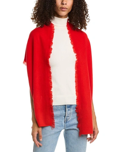 In2 By Incashmere Fringe Cashmere Wrap In Red