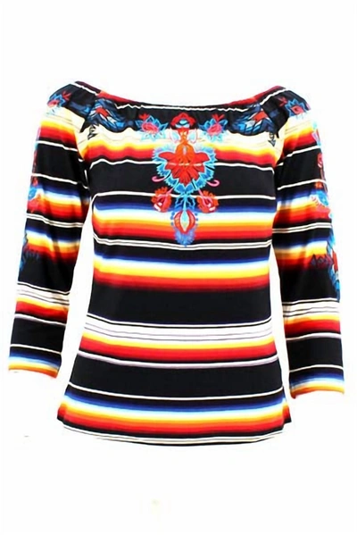 Vintage Collection Women's Sunrise Saltillo Knit Top In Multi