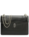 Tiffany & Fred Fold-over Smooth Leather Crossbody In Black