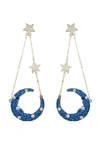 Eye Candy La Nevaeh Cz Crystal Star Moon Drop Earrings In Gold