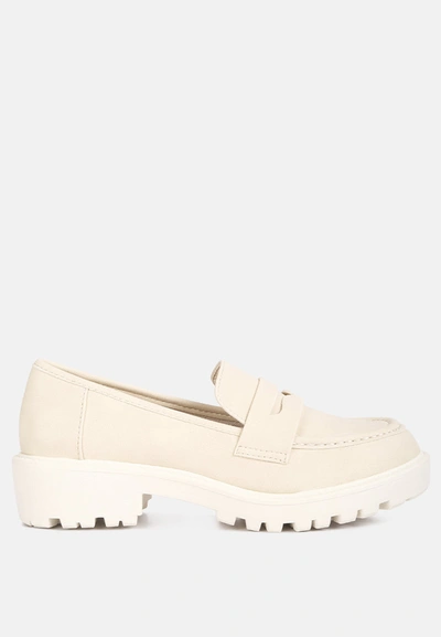London Rag Mosly Semi Casual Lug Loafer In White