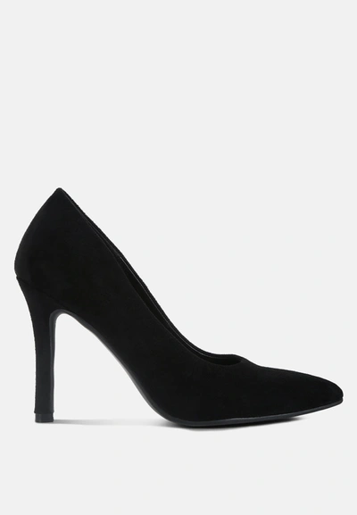 London Rag Gilmore Seude Formal Stiletto Pumps In Black