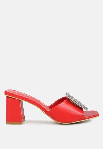 LONDON RAG NAFLAH RHINESTONE EMBELLISHED SLIP ON SANDALS