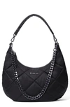 Mz Wallace Bowery Quilted Nylon Shoulder Bag In Black