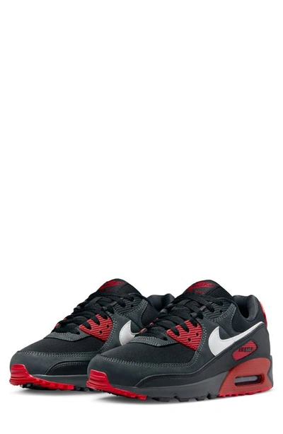 Nike Air Max 90 Sneaker In Anthracite/ White/ Black/ Red