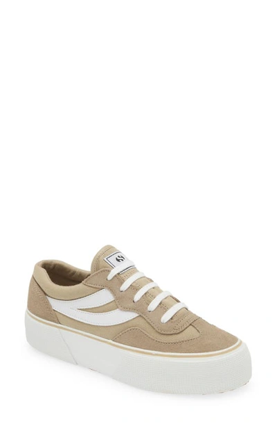 Superga 3041 Revolley Colorblock Platform Sneakers In Grey