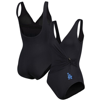 TOMMY BAHAMA TOMMY BAHAMA BLACK LOS ANGELES DODGERS PEARL CLARA ONE-PIECE SWIMSUIT