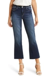 L Agence L'agence Kendra Raw Hem Flare Crop Jeans In Columbia