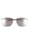 Swarovski 58mm Crystal Rectangular Sunglasses In Dark Silver