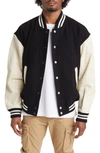 Diesel L-franz Colour-block Bomber Jacket In Black