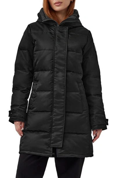 Canada Goose Shelburne Recycled Nylon 625 Fill Power Down Parka In Black - Noir