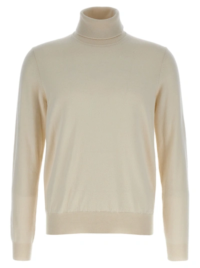 Loro Piana Men's Dolcevita Cashmere Turtleneck Sweater In Gesso