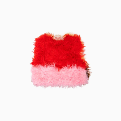 The Animals Observatory Kids' Faux-fur Panelled Vest In Red