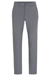 Hugo Boss Slim-fit Chinos In Easy-iron Four-way Stretch Fabric In Gray