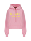 GUCCI GUCCI LOGO EMBROIDERED DRAWSTRING HOODIE
